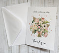 Pack of 5 - A6 Thank you Card - 250 gsm Card with Envelope