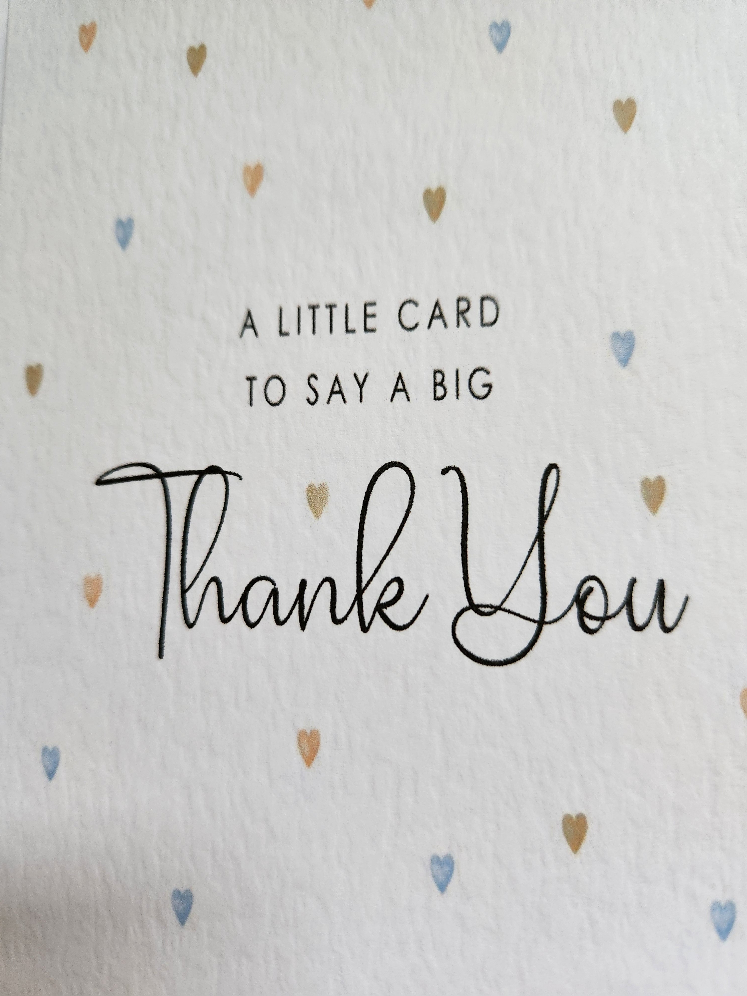 Pack of 5 - A6 Thank you Card - 250 gsm Card with Envelope