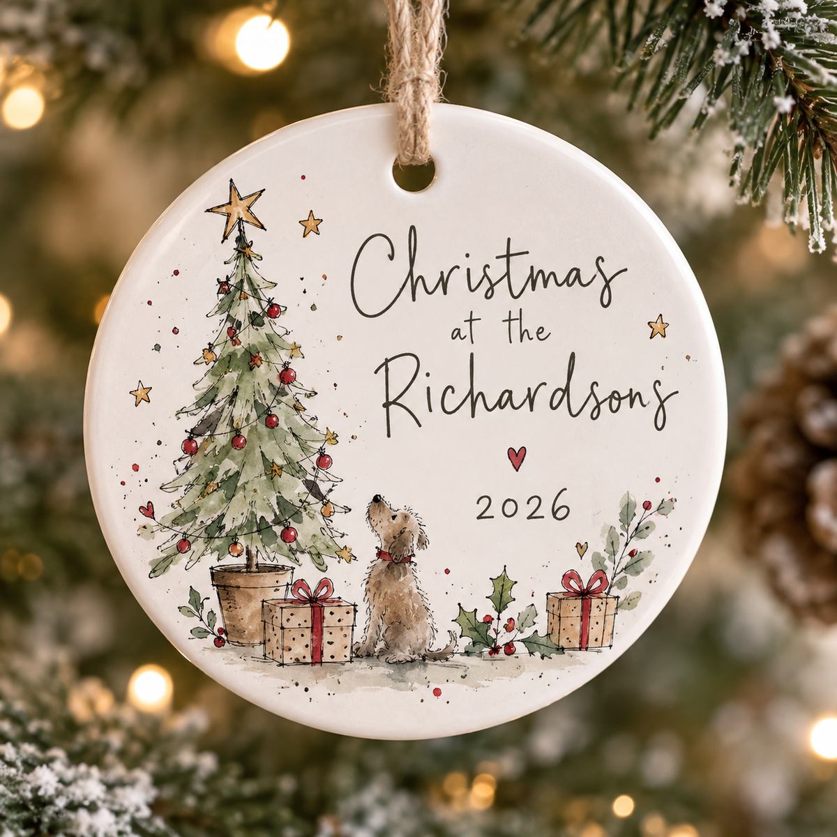 Ceramic "Cosy Christmas" Keepsake Decorations