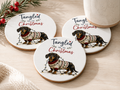 Tangled Up in Christmas Dog Coasters – Set of 4
