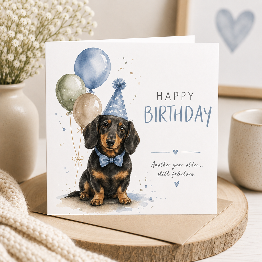 Boy / Girl Dachshund Birthday Card