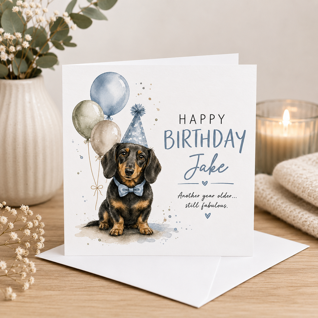 Boy / Girl Dachshund Birthday Card