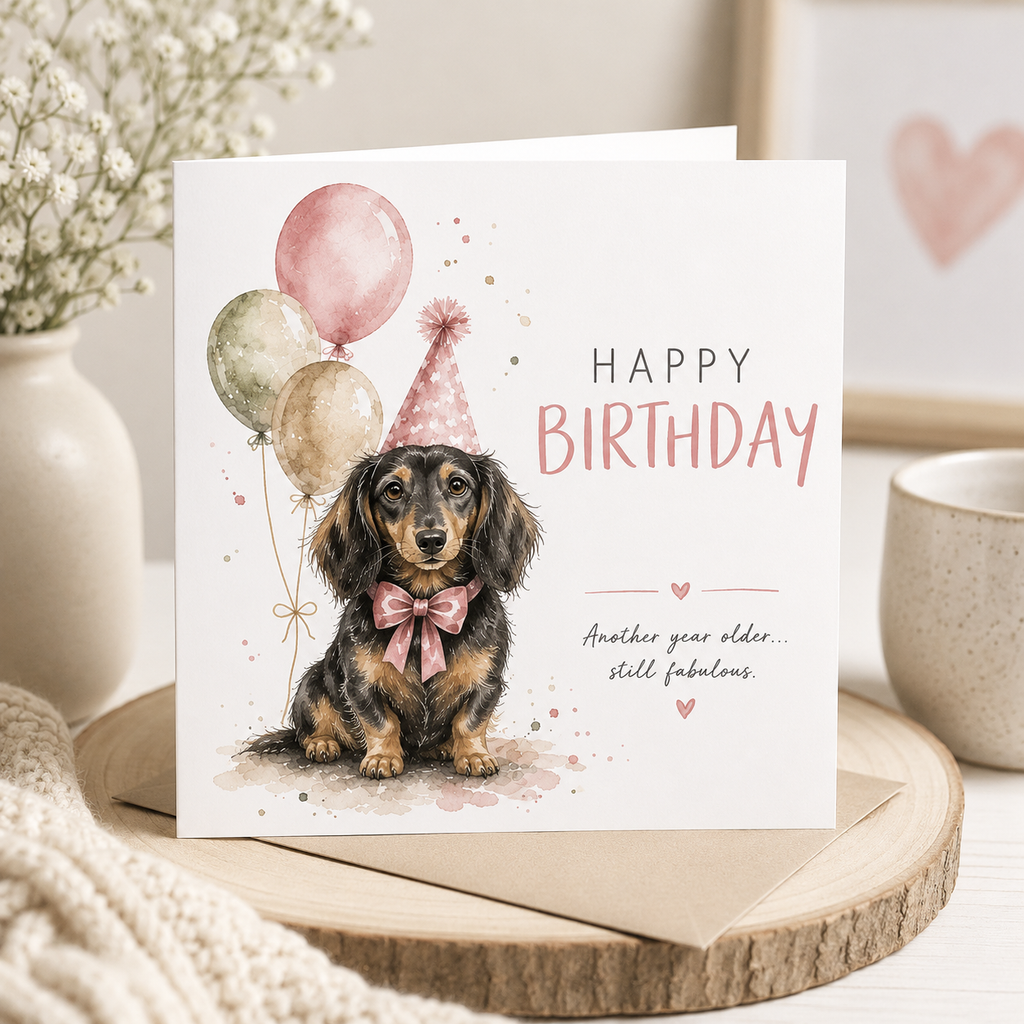 Boy / Girl Dachshund Birthday Card