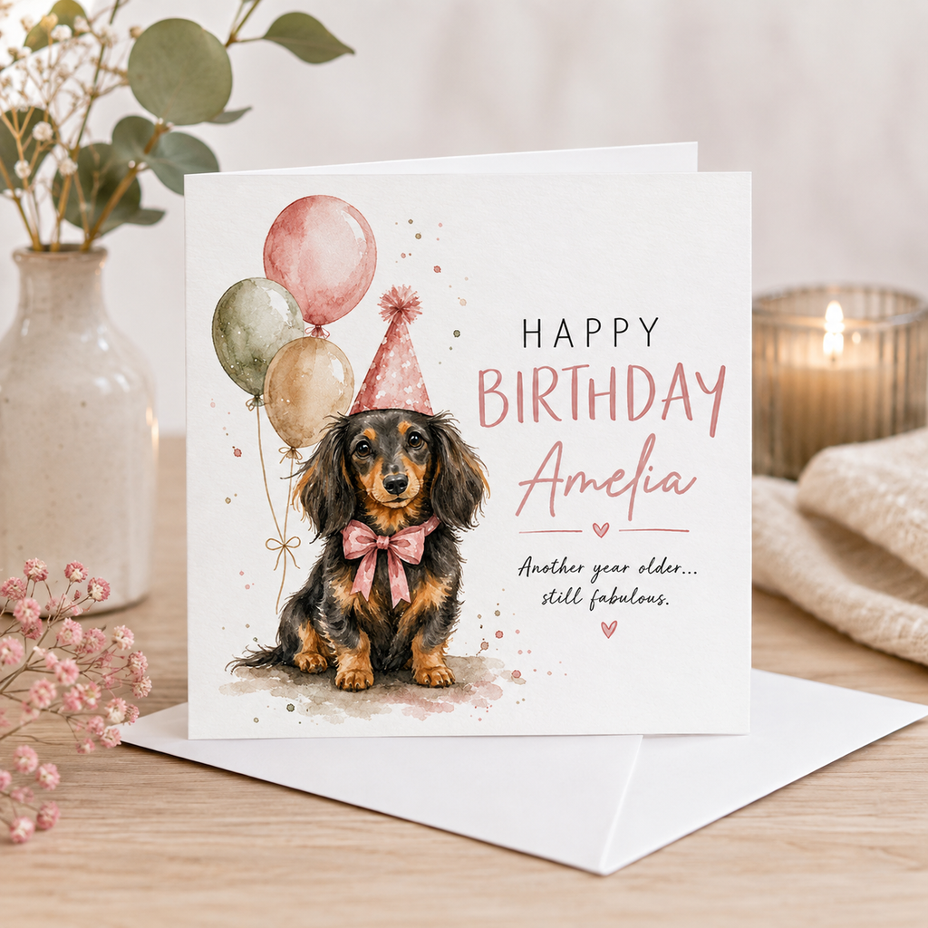 Boy / Girl Dachshund Birthday Card