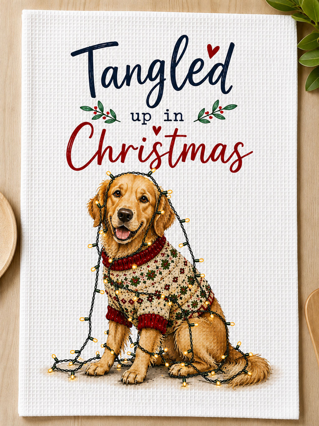 Tangled Up In Christmas - Tea Towels