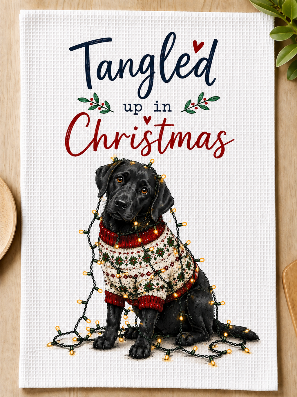 Tangled Up In Christmas - Tea Towels