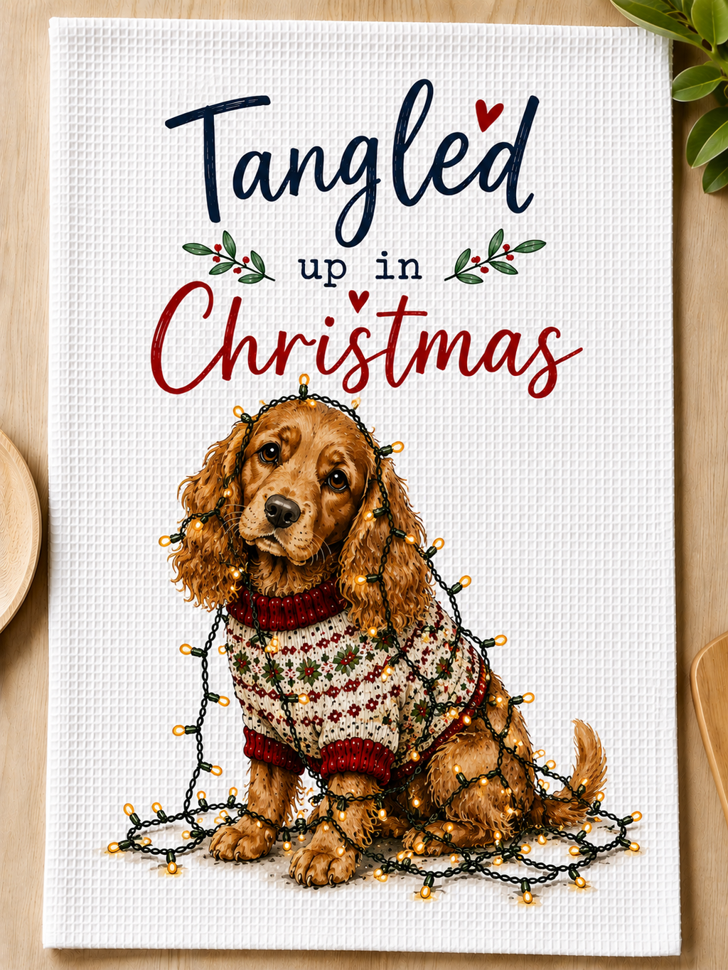 Tangled Up In Christmas - Tea Towels