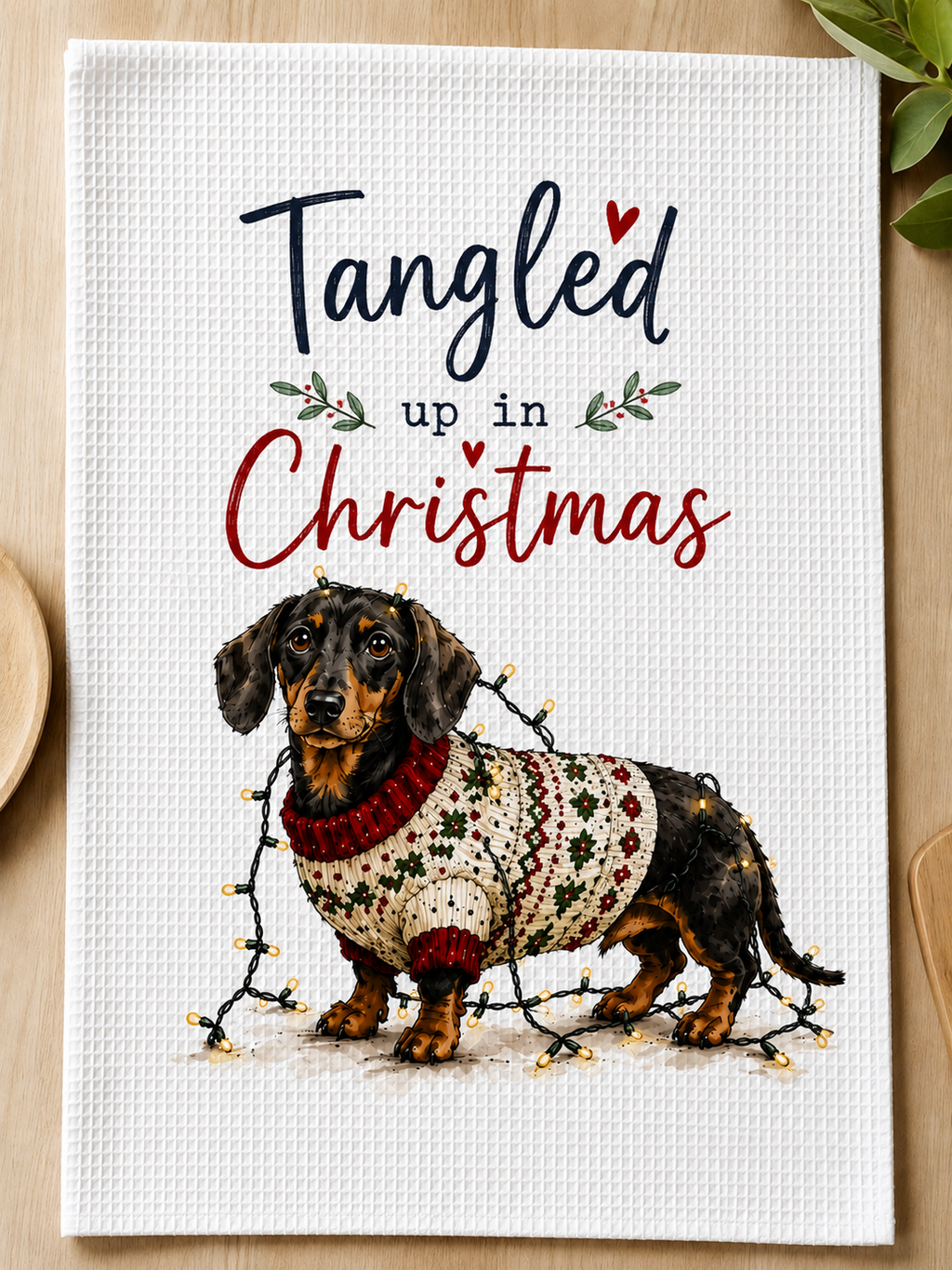 Tangled Up In Christmas - Tea Towels