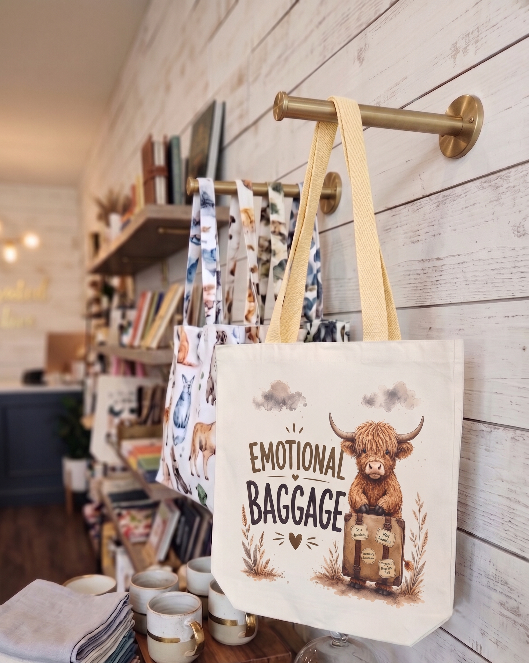 Canvas Tote Bag - Highland Cow Designs