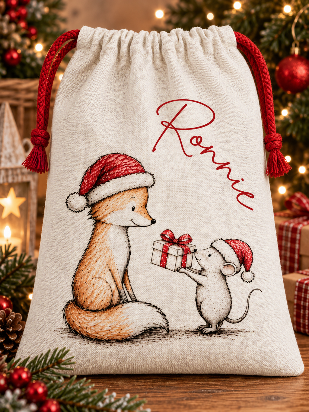 Fox and Mouse - Santa Sacks