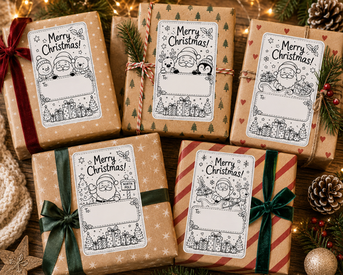 10 Christmas Labels - Kids / Classic