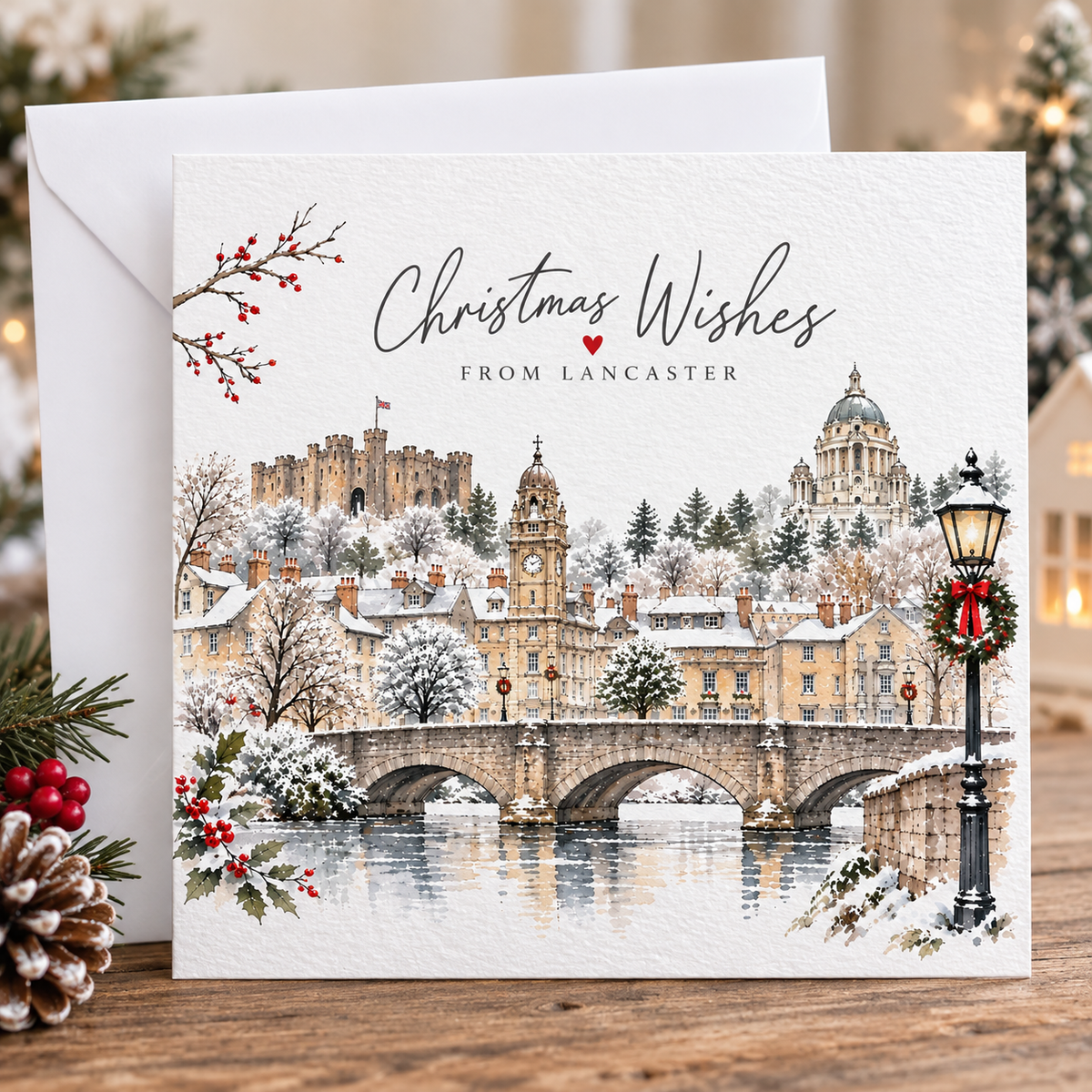 Lancaster Themed Christmas Cards x 4