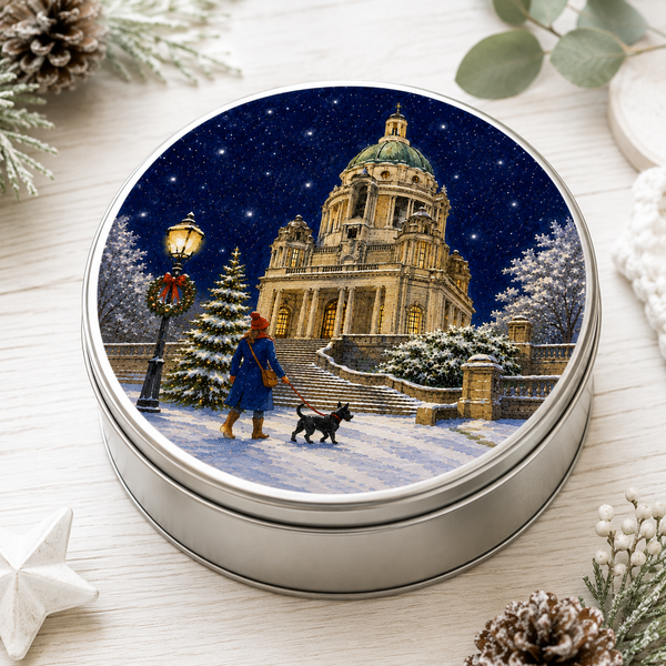 Christmas Tin - 15 x 15 cm - Lancaster Christmas Designs