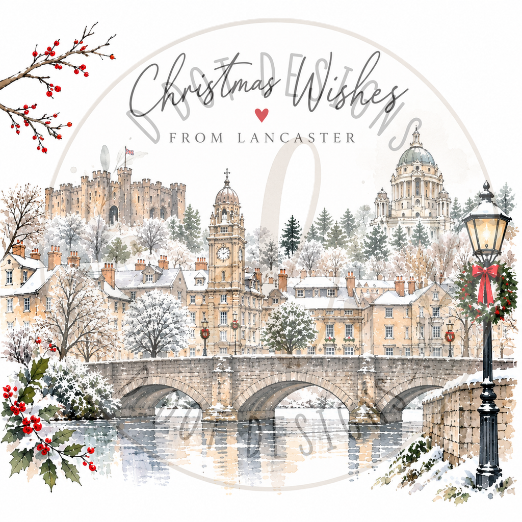 Lancaster Themed Christmas Cards x 4