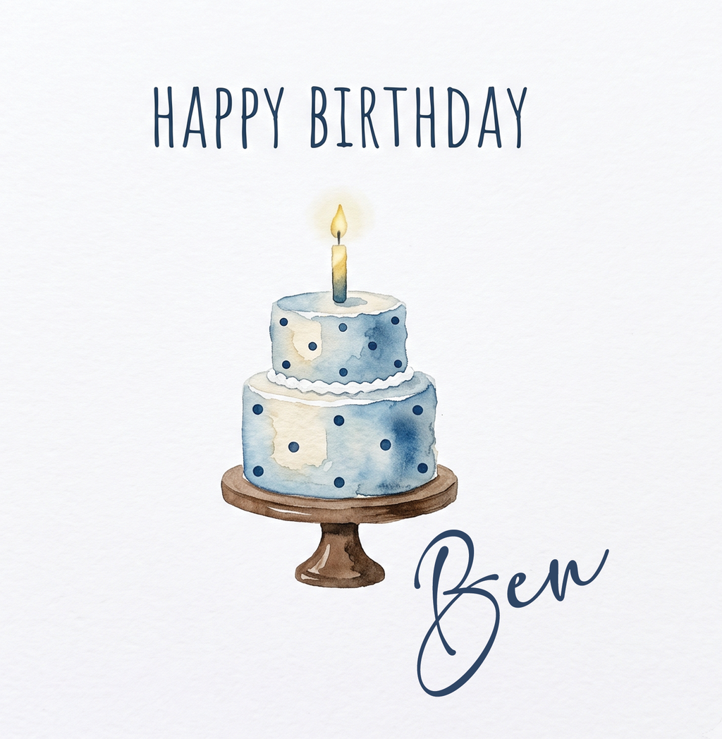 Personalised Birthday Card - Male
