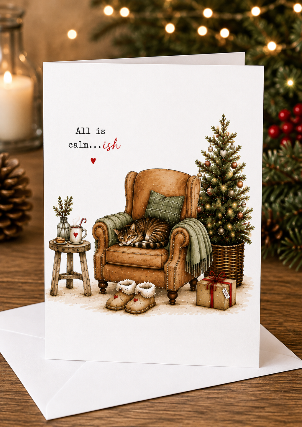 "Cosy Christmas"  Pack of 4 Cards