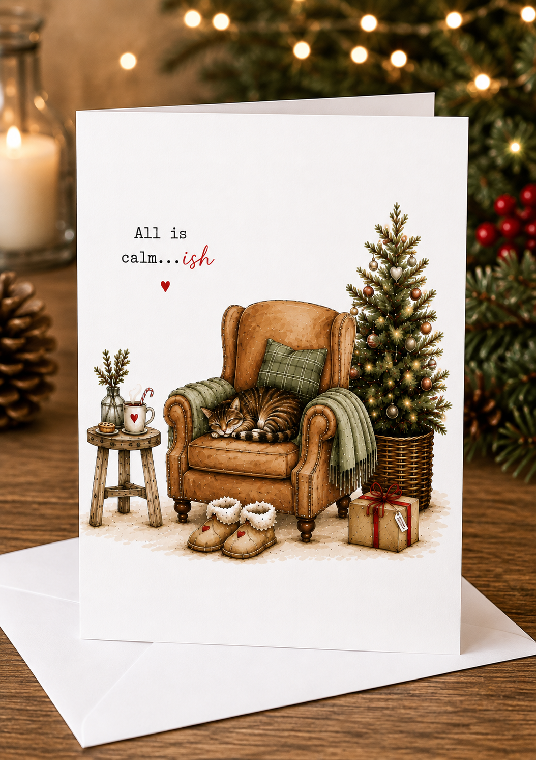 "Cosy Christmas"  Pack of 4 Cards