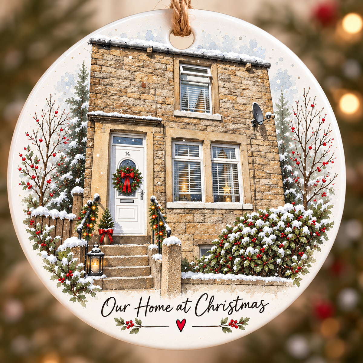 Bespoke Illustrated Christmas Keepsake - Created From Your Photo