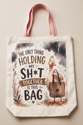 Canvas Tote - Duck Design  Handle Colour May Vary Red & Yellow Available