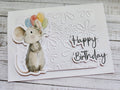 Cute Mouse Design Birthday Card - 3d